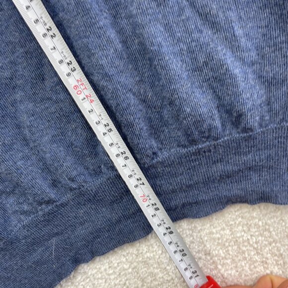 Joseph Abboud Long sleeve Sweater Fine Merino Wool Light Blue Preppy Mens Sz M - Picture 9 of 11